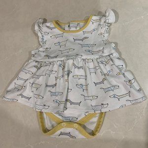 Kissy Kissy Dachshund Onesie Size 0-3m
